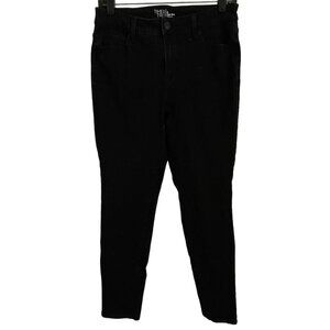 TIME and TRU Black High Rise Skinny jeans stretch zip button up belt loops READ